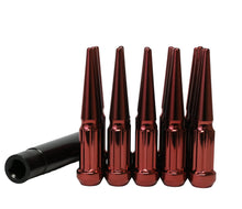 Load image into Gallery viewer, 32Pcs Red 4.5&quot; Spline M14x1.5 Spike Lug Nut+Key Fit 2012-2022 Ram 2500 Ram 3500
