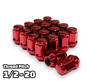 32 RED Jeep Lug Nuts 1/2x20 Bulge Acorn Closed End For Jeep Wrangler JK TJ (Copy)