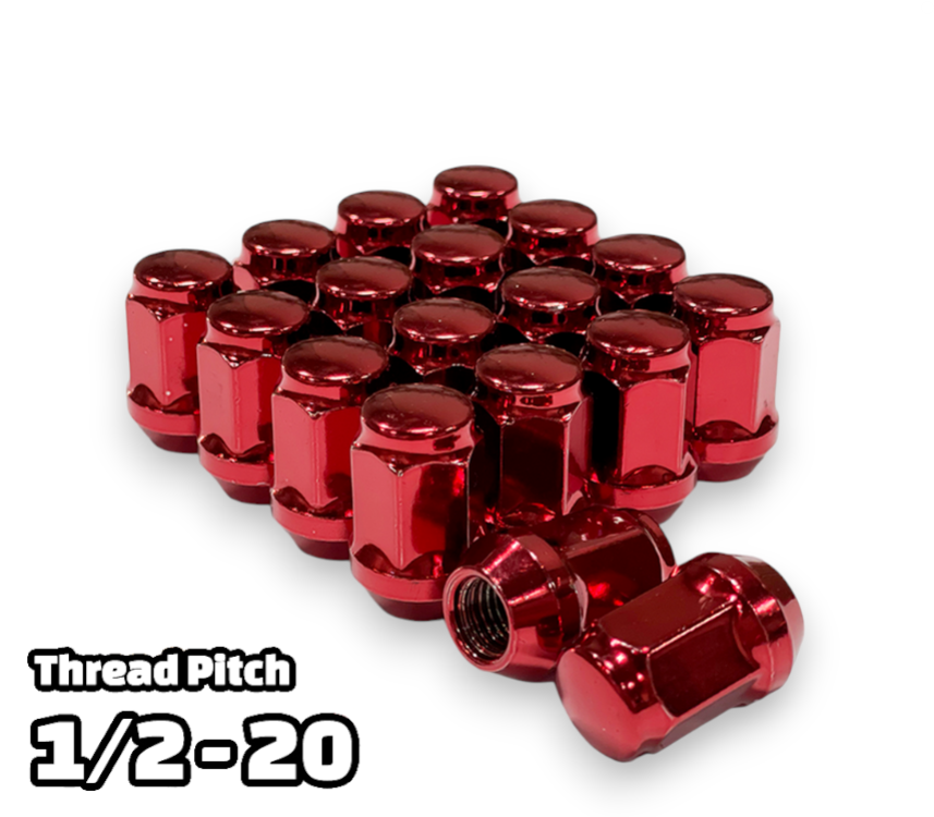 32 RED Jeep Lug Nuts 1/2x20 Bulge Acorn Closed End For Jeep Wrangler JK TJ (Copy)