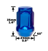 Load image into Gallery viewer, 23 BLUE Jeep Lug Nuts 1/2x20 Bulge Acorn Closed End For Jeep Wrangler JK TJ
