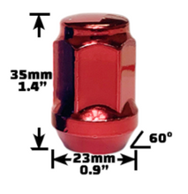 Load image into Gallery viewer, 32 RED Jeep Lug Nuts 1/2x20 Bulge Acorn Closed End For Jeep Wrangler JK TJ (Copy)
