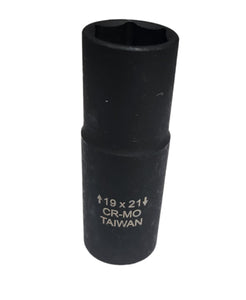 1Pc 1/2" Drive 19mm/21mm Extra Thin Wall Deep Impact Flip Socket CR-V