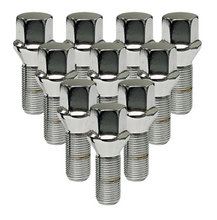 Load image into Gallery viewer, Chrome M14x1.25 Cone Lug Bolt 28mm Shank 17mm Hex
