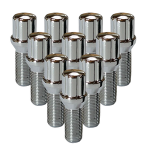 Chrome M14x1.25 Cone Seat Spline Lug Bolt 28mm