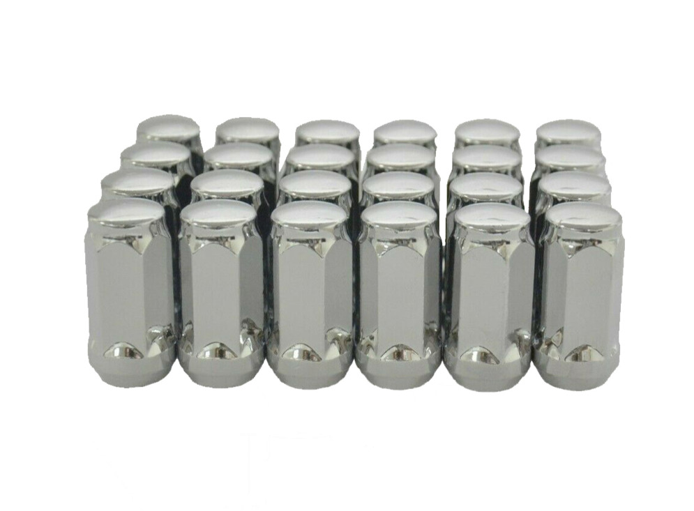 20-Piece Set | 1.78” Tall | Chrome | 12x1.75 Thread | 3/4” Hex Drive | Bulge Acorn | Wheel Lug Nuts