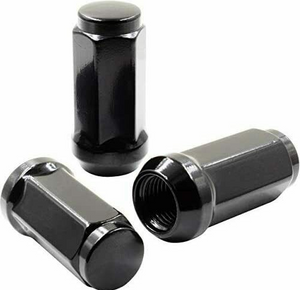 32-Piece Set | 1.78” Tall | Black | 9/16-18 Thread | 3/4” Hex Drive | Bulge Acorn | Wheel Lug Nuts