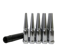 Load image into Gallery viewer, 24Pcs Chrome 4.5&quot; Spline M14x1.5 Spike Lug Nut+Key Fit F150 Expedition Navigator
