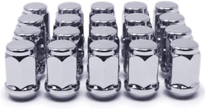 20 Chrome Bulge Acorn Lug Nuts 1/2"-20 Fits Jeep CJ CJ3 CJ5 CJ5A CJ6 CJ6A CJ7