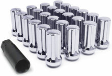 Load image into Gallery viewer, 24pc Chrome Spline 14x2.0 Locking Lug Nuts For F-150 Expedition Navigator + Key
