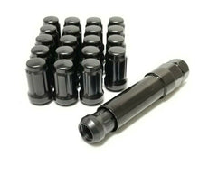 Load image into Gallery viewer, 20 Black 6 Spline 12x1.25 Tuner Lug Nuts For Nissan Infiniti Subaru + Key
