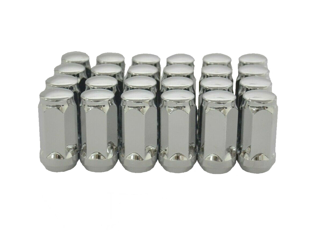 20 Chrome Bulge Acorn Lug Nuts M14x1.5 Cone Seat For Aftermarket Wheels 1.75
